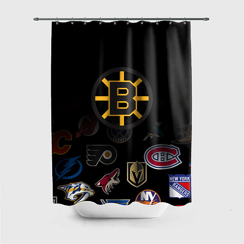 Шторка для ванной NHL Boston Bruins Z / 3D-принт – фото 1