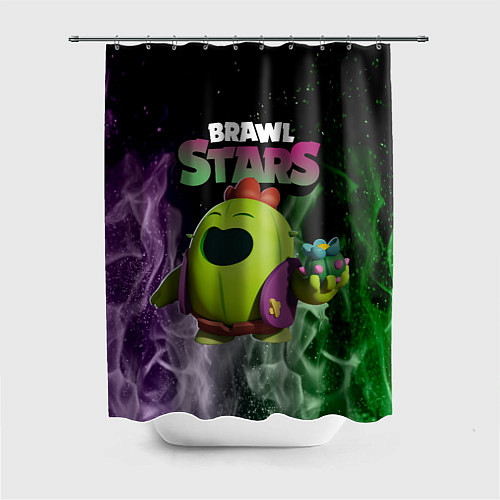 Шторка для ванной Brawl Stars Spike / 3D-принт – фото 1