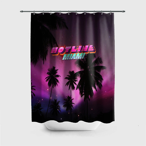 Шторка для ванной HOTLINE MIAMI / 3D-принт – фото 1