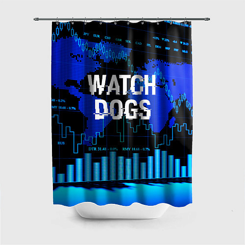 Шторка для ванной Watch Dogs / 3D-принт – фото 1