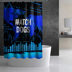 Шторка для душа Watch Dogs, цвет: 3D-принт — фото 2