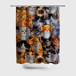 Шторка для душа КОТЯТКИ, цвет: 3D-принт