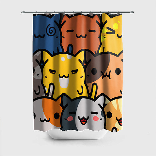 Шторка для ванной КОТЕЙКИ / 3D-принт – фото 1