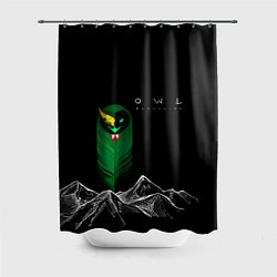 Шторка для душа Owl blacklist, цвет: 3D-принт