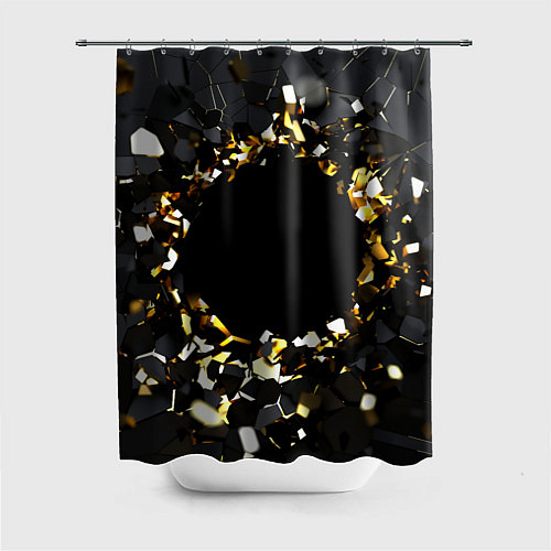 Шторка для ванной Брызги стекла / 3D-принт – фото 1