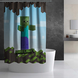 Шторка для душа Minecraft, цвет: 3D-принт — фото 2