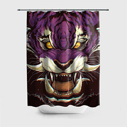 Шторка для душа Маска тигра Ханья, цвет: 3D-принт