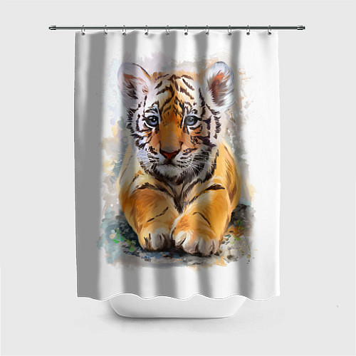 Шторка для ванной Tiger Art / 3D-принт – фото 1