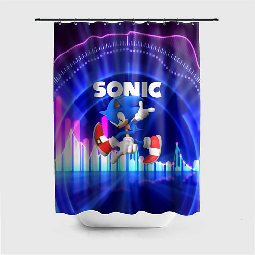 Шторка для ванной SONIC СОНИК / 3D-принт – фото 1