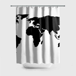 Шторка для душа Весь мир, цвет: 3D-принт
