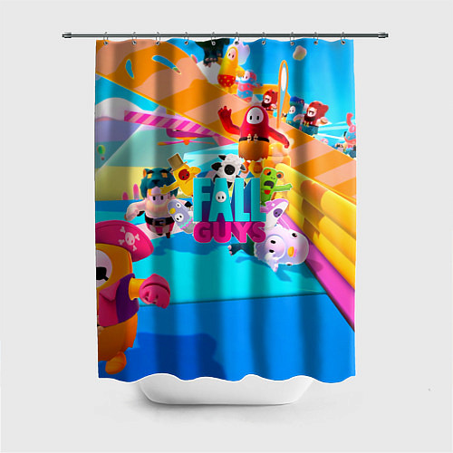 Шторка для ванной FALL GAYS ФОЛЛ ГАЙС / 3D-принт – фото 1