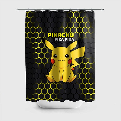 Шторка для ванной Pikachu Pika Pika / 3D-принт – фото 1