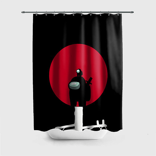 Шторка для ванной Among Us X ИТАЧИ НАРУТО / 3D-принт – фото 1