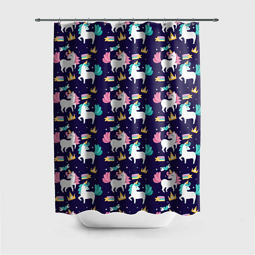 Шторка для ванной Unicorn pattern / 3D-принт – фото 1