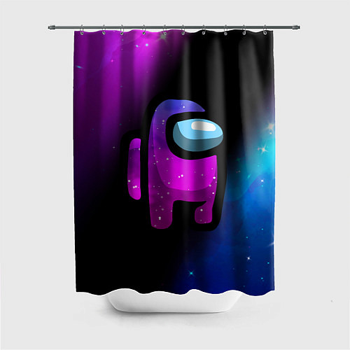 Шторка для ванной AMONG US - КОСМОС / 3D-принт – фото 1