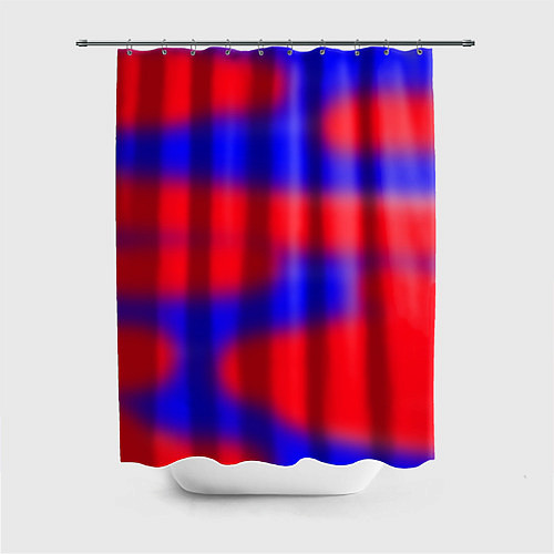 Шторка для ванной Красно-синий / 3D-принт – фото 1