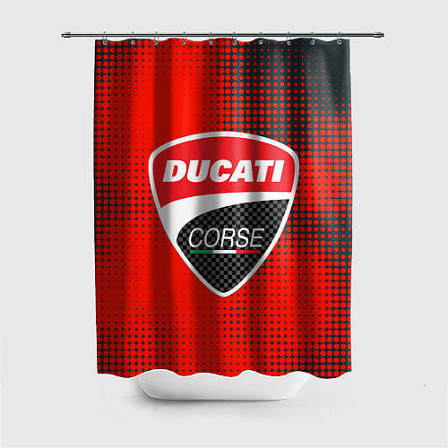 Шторка для ванной Ducati Corse logo / 3D-принт – фото 1