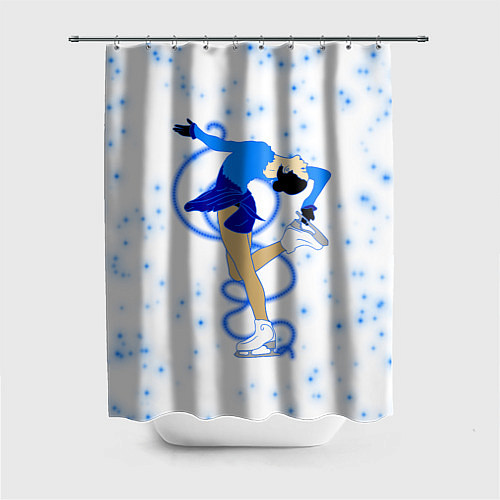 Шторка для ванной Фигурное катание / 3D-принт – фото 1