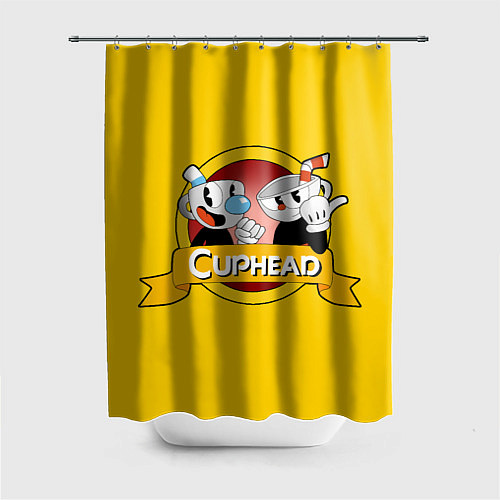 Шторка для ванной CUPHEAD КАПХЕД / 3D-принт – фото 1