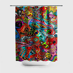 Шторка для ванной Яркая абстракция bright abstraction