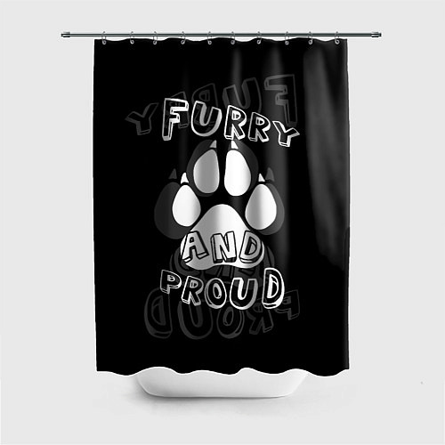 Шторка для ванной Furry proud / 3D-принт – фото 1