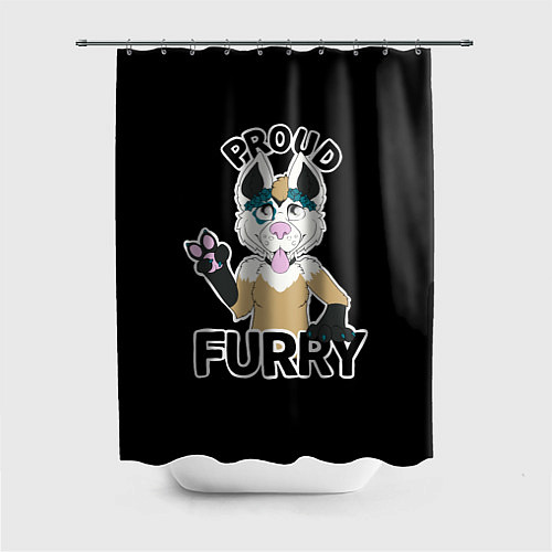 Шторка для ванной Furry wolf / 3D-принт – фото 1