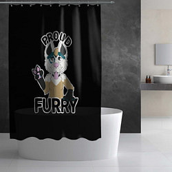 Шторка для душа Furry wolf, цвет: 3D-принт — фото 2