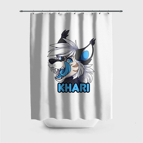 Шторка для ванной Furry wolf Khari / 3D-принт – фото 1