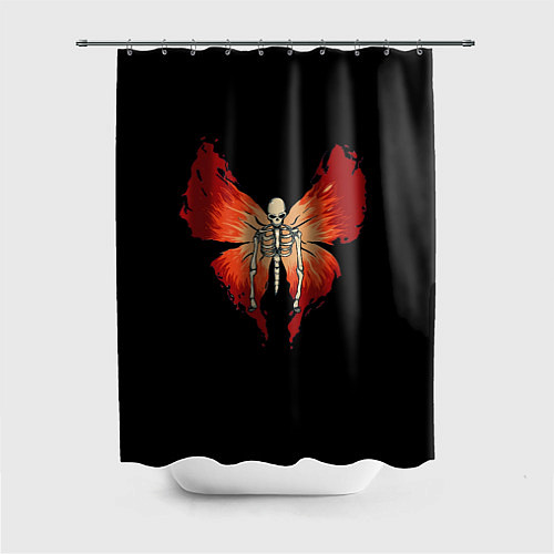 Шторка для ванной Butterfly Skeleton / 3D-принт – фото 1