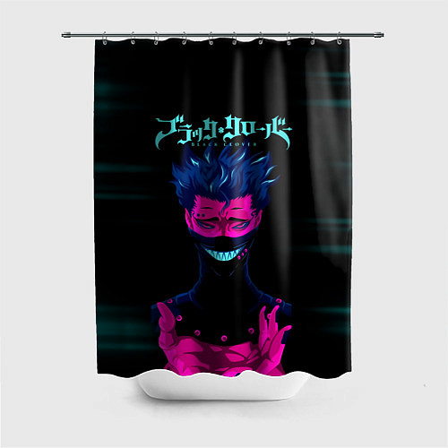Шторка для ванной Зора Идеаре Чёрный клевер / 3D-принт – фото 1