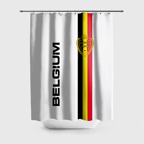 Шторка для ванной СБОРНАЯ БЕЛЬГИИ / 3D-принт – фото 1