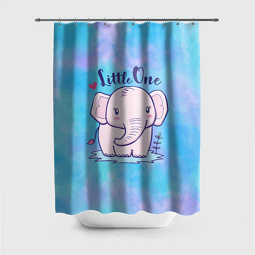 Шторка для ванной Маленький слоненок / 3D-принт – фото 1