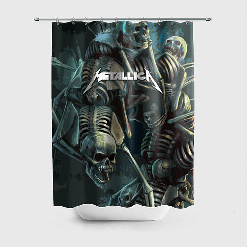 Шторка для ванной Metallica Metal Skull / 3D-принт – фото 1