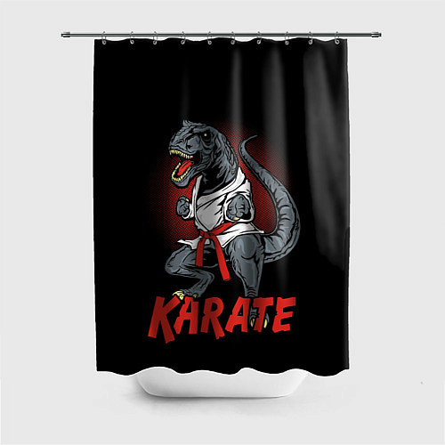 Шторка для ванной KARATE T-REX / 3D-принт – фото 1