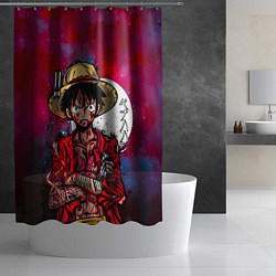 Шторка для душа Луффи One Piece Большой куш, цвет: 3D-принт — фото 2