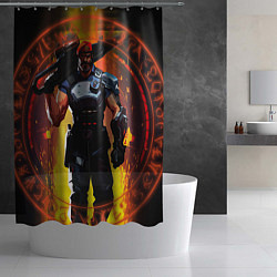 Шторка для душа Пламя воли, цвет: 3D-принт — фото 2