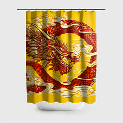 Шторка для душа Китайский Дракон, China Dragon, цвет: 3D-принт