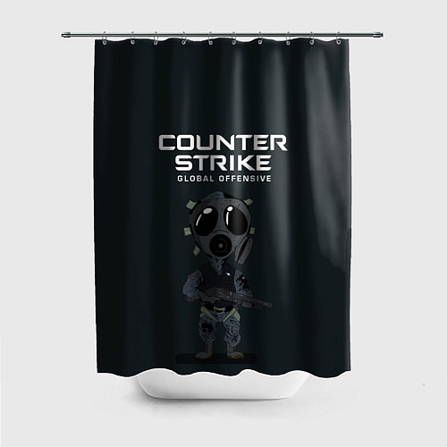 Шторка для ванной CS GO COUNTER TERRORIS Z / 3D-принт – фото 1