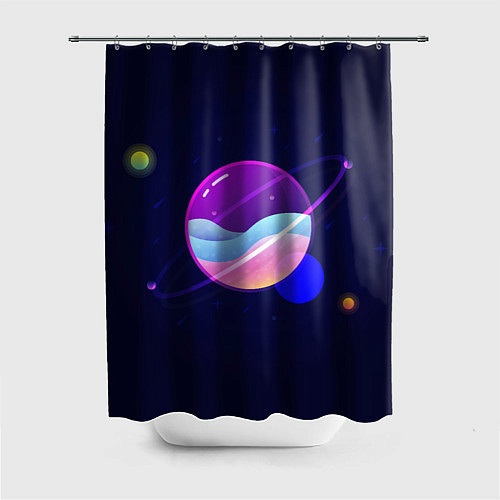 Шторка для ванной Галактический оттенок / 3D-принт – фото 1