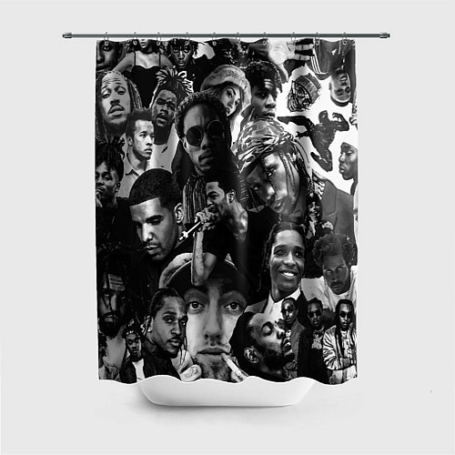 Шторка для ванной Music Rap allpic / 3D-принт – фото 1