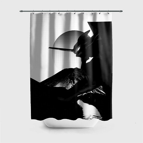 Шторка для ванной ЗАКАТ ЕВАНГЕЛИОН / 3D-принт – фото 1