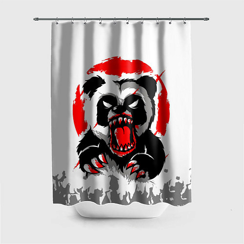 Шторка для ванной Злая Кровавая Панда / 3D-принт – фото 1
