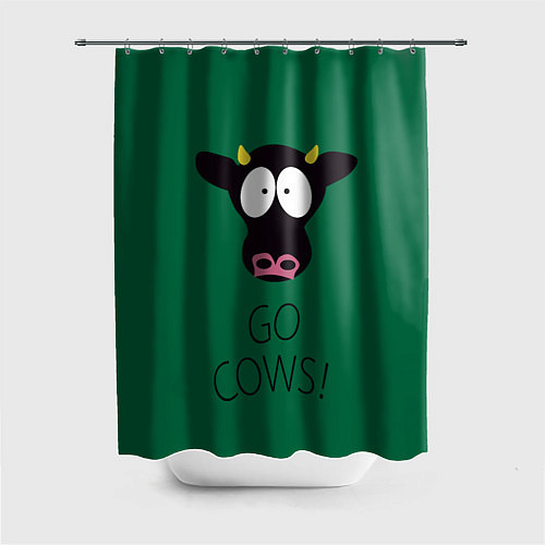 Шторка для ванной Go Cows / 3D-принт – фото 1