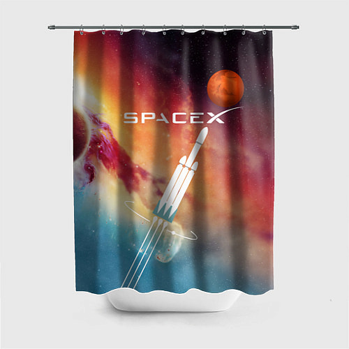 Шторка для ванной Space X / 3D-принт – фото 1