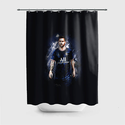 Шторка для ванной Lionel Messi Paris Saint-Germain / 3D-принт – фото 1