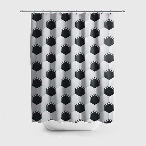 Шторка для ванной Текстура футбольного мяча / 3D-принт – фото 1