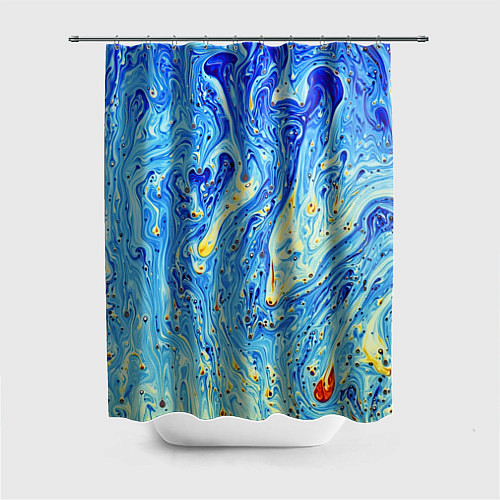 Шторка для ванной Сползающие краски / 3D-принт – фото 1