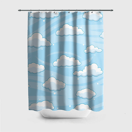 Шторка для ванной Зимние облака / 3D-принт – фото 1