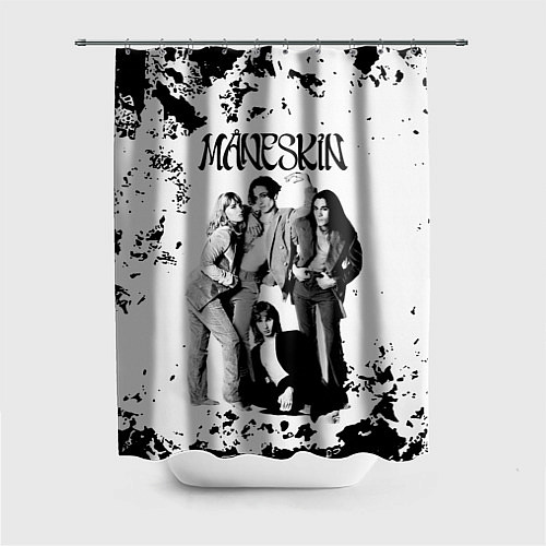Шторка для ванной Maneskin Монэскин, рок - группа / 3D-принт – фото 1
