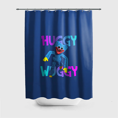 Шторка для ванной Huggy Wuggy: Зубастый монстр / 3D-принт – фото 1